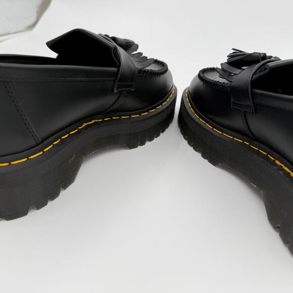 Dr. Martens Unisex Adrian Quad Black Leather Platform Loafers - Size 10 Men's - Picture 10 of 16